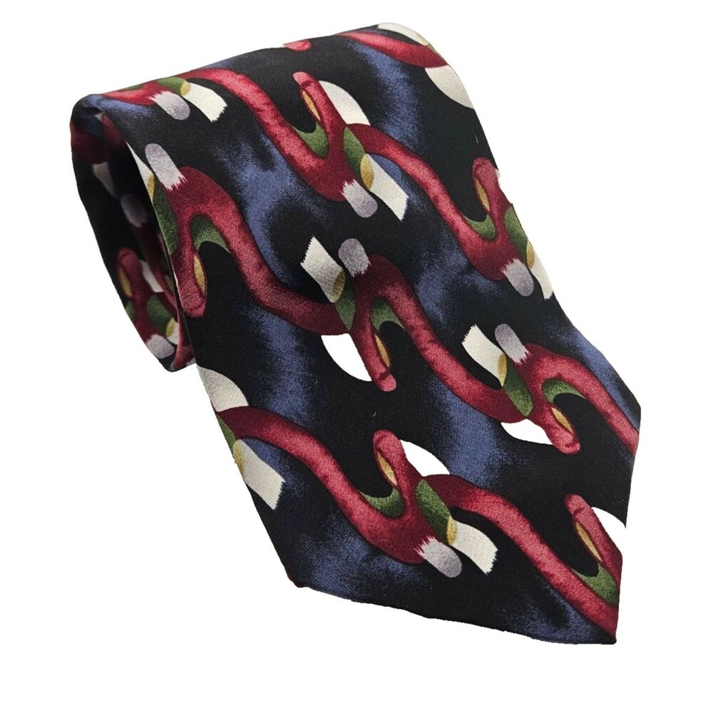 Gilda's Club 57.5" Men's Multi Color Necktie 100% Silk Made in USA